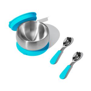 Baby Bowl   Storage Lid   2 Spoons | Stainless Steel & Silicone Inexpensive