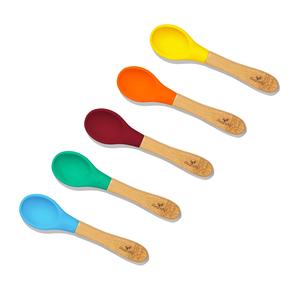 Baby Spoons Regular Scoop | Bamboo & Silicone Footaction Online