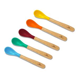Infant Spoons Small Scoop | Bamboo & Silicone Cheap Sale Cost