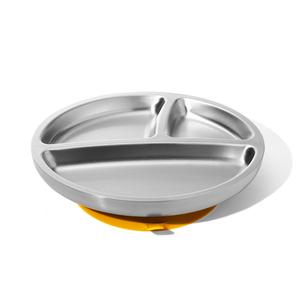Baby Oval Divided Plate   Spoon | Stainless Steel & Silicone For Sale Official Site
