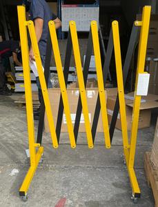 Aiko Expanding Gate 22Cm-2.5M High 95Cm Yellow/Black (With Wheel) #7613 | Model : GATE-7613-W Cheap Pice Wholesale Pice