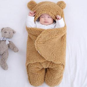 Sac de couchage en coton molletonné marron pour bébé Free Shipping Reliable