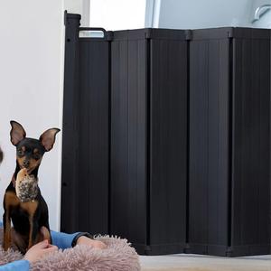 DogSpace Marley Retractable Pet Gate Black Latest