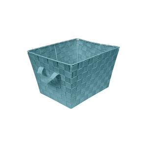 Simplify Small Woven Storage Bin in Sapphire Clearance Sast