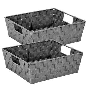 Simplify 2 Pack Large Storage Shelf Tote in Grey Quality Original