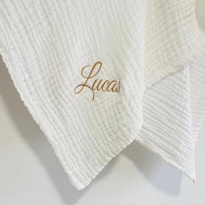 Personalized Baby Name Muslin Embroidered Blanket Release Dates Cheap Online