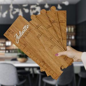 Custom Made Personalised 3D Wooden Growth Chart - Ruler Sale 100% Original