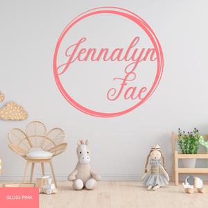Custom Sribble Circle Name Hoop Sign Under 70 Dollars