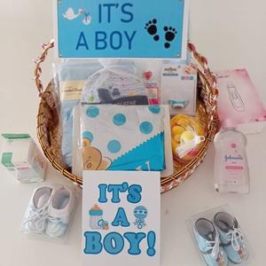 Soft and Sweet Baby Boy Basket Clearance Online