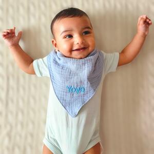 Personalised Muslin Bib - Blue Best Sale Cheap Pice