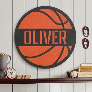 Basketball Wooden Name Sign for Boys Girls Room Cheap Sale Visit New