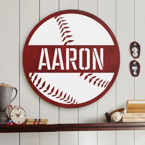 Baseball Custom Name Sign for Boys Girls Room Sale Cheap Pices