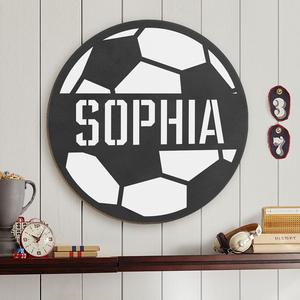 Soccer Wood Name Sign for Boys Girls Room Recommend Cheap Pice