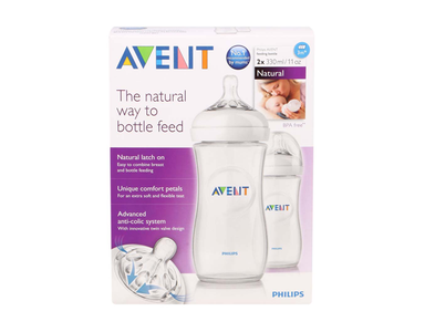 Avent Natural PP 330ml Feeding Bottle PK2 Low Pice Fee Shipping Online