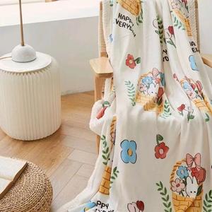 [Multifunction Blanket]Bunny In Basket For Nice