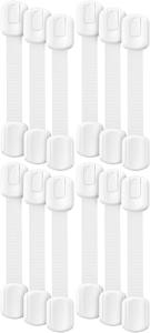 Bates- Child Safety Strap Locks, 12 Pack, White Baby Cabinet Locks 2025 Cheap Online