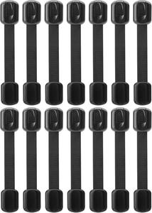 Bates- Child Safety Strap Locks, 14 Pack, Black Baby Cabinet Locks, Toilet Locks Baby Proof, Child Proof Drawer Locks Fast Delivery Cheap Online