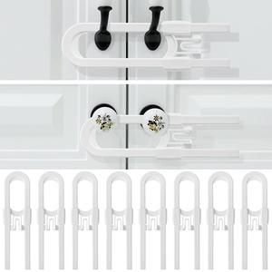 Bates- Cabinet Locks for Babies, 8pcs, Adjustable, U-Shaped Child Locks for Cabinets, Child Proof Cabinet Latches Buy Cheap Pice