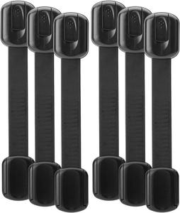 Bates- Child Safety Strap Locks, 6 Pack, Black Baby Cabinet Locks Discount Wholesale