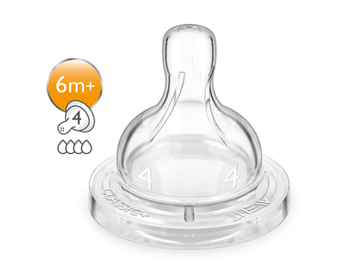 Avent Silicone Teat 6m  / 4h PK2 Sale Shop Offer