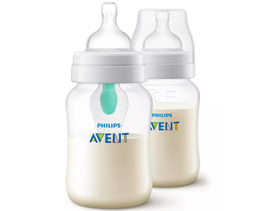 Avent Anti-Colic With AirFree Vent Feeding Bottle 2-Pack 1m  260ml Clearance With Credit Card