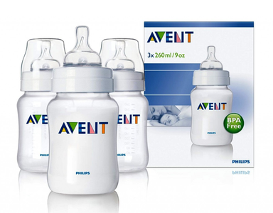 Avent Classic 260ml Feeding Bottle pk3 Clearance New Arrival