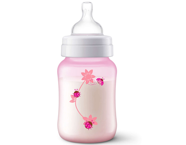 Avent Classic  Feeding Bottle 1m  260ml Girl/Flowers Get Authentic Cheap Pice
