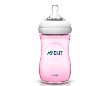 Avent Natural 260ml Feeding Bottle -Pink Hot Sale Online