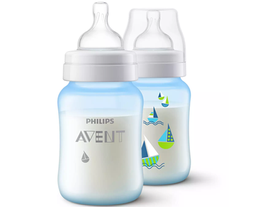 Avent Classic  Feeding Bottle 2-Pack 1m  260ml Boys/Boats Outlet Cheap Quality