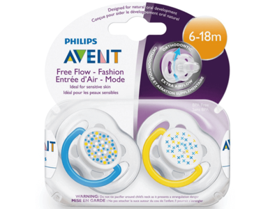 Avent 6-18 Contemp Free Flow Soother Pk2 Sale Manchester