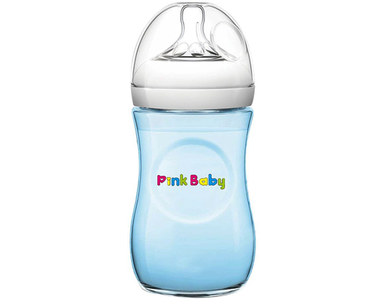 Pink Baby Wide Neck Feeding Bottle 240ml Free Shipping Cheap Pice
