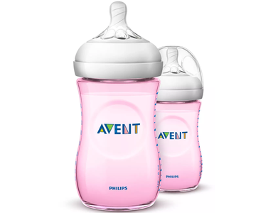 Avent Natural Feeding Bottle 1m  2-Pack 260ml Pink Cheap Sale Brand New Unisex