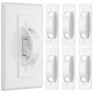 Bates- Light Switch Guard Cover, 6 Pack, White, Toggle Switch Cover, Light Switch Blocker Buy Cheap Pay With Paypal