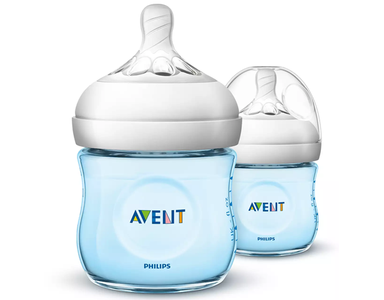 Avent Natural Feeding Bottle 2-Pack 0m  125ml Blue Free Shipping Shop Offer