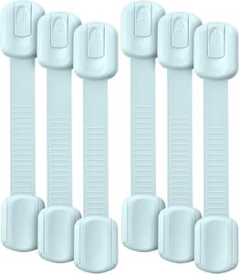Bates- Child Safety Strap Locks, 6 Pack, Pastel Mint Baby Cabinet Locks Shop Offer Cheap Online