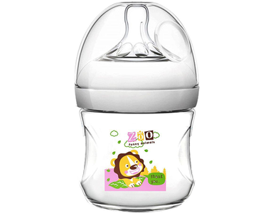 Pink Baby Wide Neck Feeding Bottle 120ml Authentic