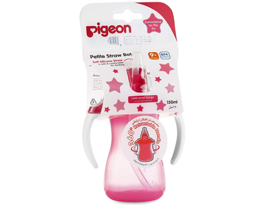 Pigeon Petite Straw Bottle -Pink For Sale Free Shipping