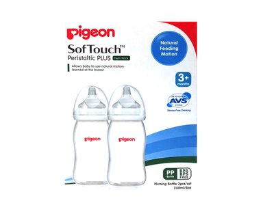 Pigeon Peristaltic  PP Bottle 240ml PK-2 Cheap Low Pice Fee Shipping