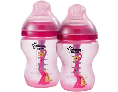 Tommee Tippee Advanced Anti-Colic Bottle Pink 260Ml Twin Pack Free Shipping View