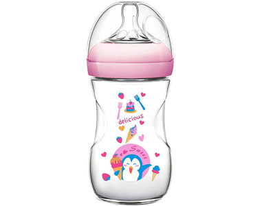 Pink Baby Wide Neck Feeding Bottle 240ml Buy Cheap New