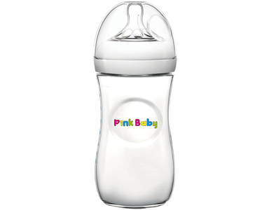 Pink Baby Wide Neck Feeding Bottle 330ml 2025 Sale Online