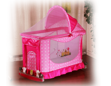 Tinnies BABY CRIB (Pink) Free Shipping With Credit Card