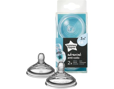 Tommee Tippee Closer to Nature Anti-Colic Medium Flow Teats (2-pack) Sale New