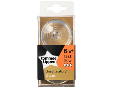 Tommee Tippee Closer to Nature Fast Flow Silicone Wide Neck Teats Shop For Cheap Pice