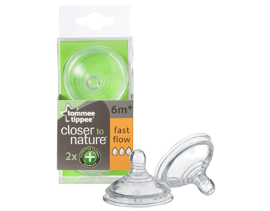 Tommee Tippee Closer to Nature Anti-Colic Fast Flow Teats (2-pack) Free Shipping Sale Online