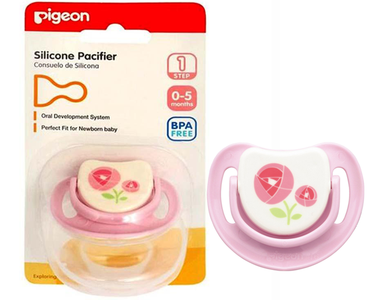 Pigeon Baby Silicone Pacifier Step 1 Purple Outlet Classic