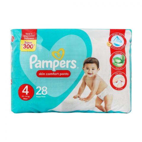 Pampers Skin Comfort Pants, No. 4, Maxi, 10-14 KG, 28-Pack Buy Cheap Pay With Visa