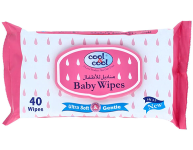 Cool & Cool Baby Wipes - 40Pcs Supply Sale Online