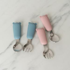 Silicone Bear Utensil Set Grey Outlet Store Online