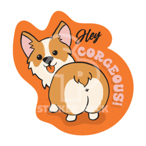 Sticker Pack Dog Sayings - Hello Corgeous; Large Sticker Clearance Online